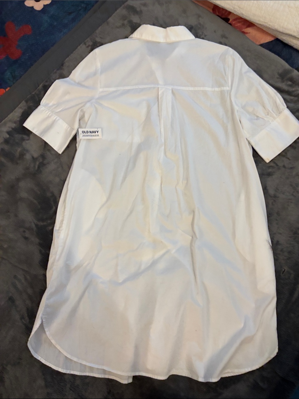 Old Navy White Button-Front Shirt Dress or Beach Cover-up - Picture 5 of 5